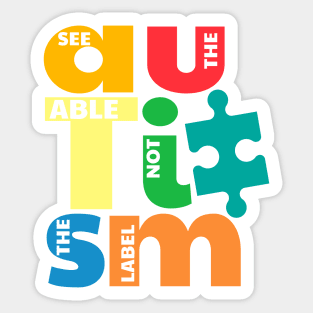 Puzzle Pieces Autism Awareness Sticker